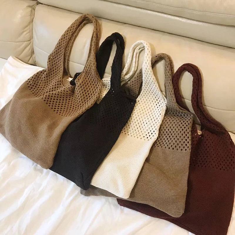 Vintage Woven Women Shoulder Bag Handbag Large Tote for Summer Beach Travel