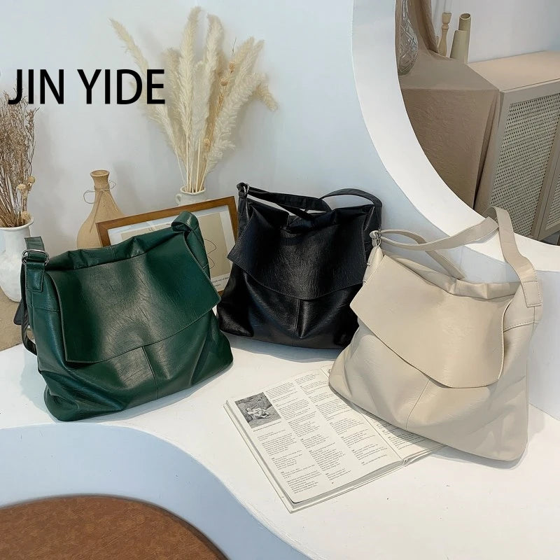 Vintage Women Shoulder Messenger Bag Soft Leather Casual Shopper Bag
