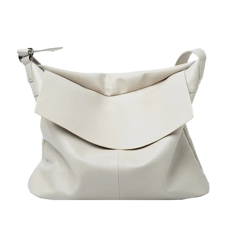 Vintage Soft Leather Shopper Bag Women Shoulder Messenger Bag