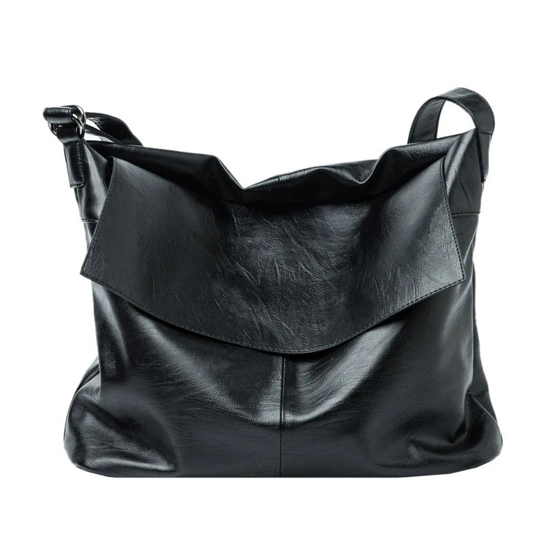 Vintage Soft Leather Shopper Bag Women Shoulder Messenger Bag