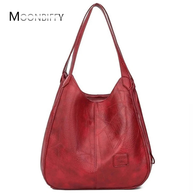 Vintage Leather Tote Bags for Women Large Capacity Sac A Main