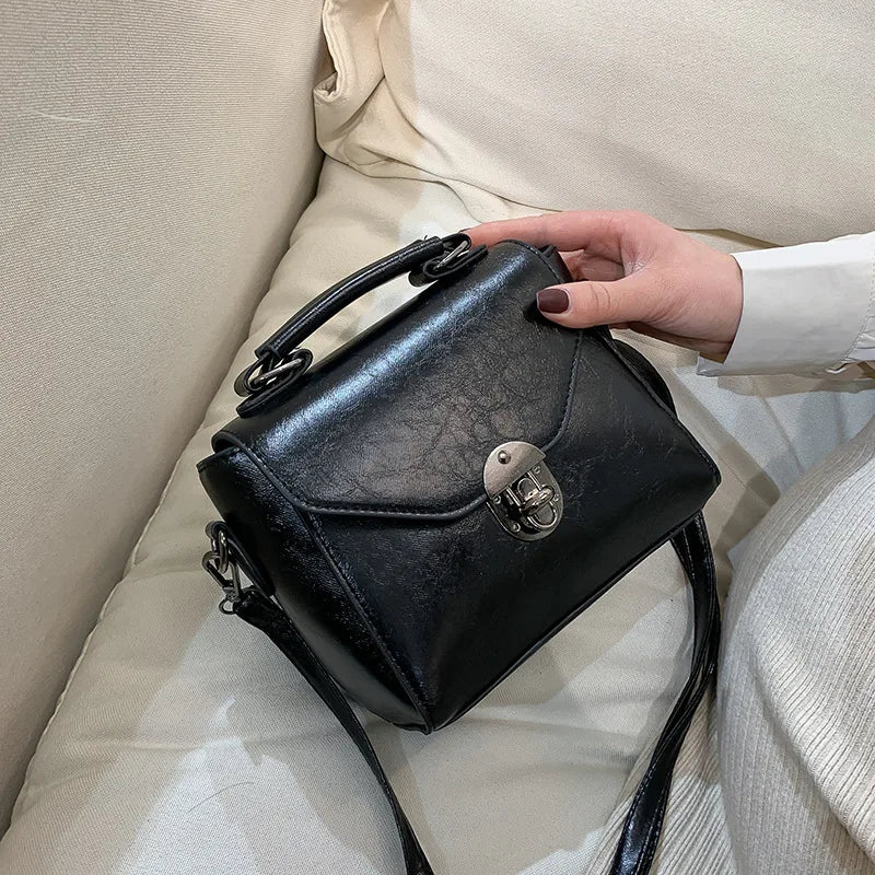 Vintage Leather Shoulder Crossbody Bag Soft Handbag Purse