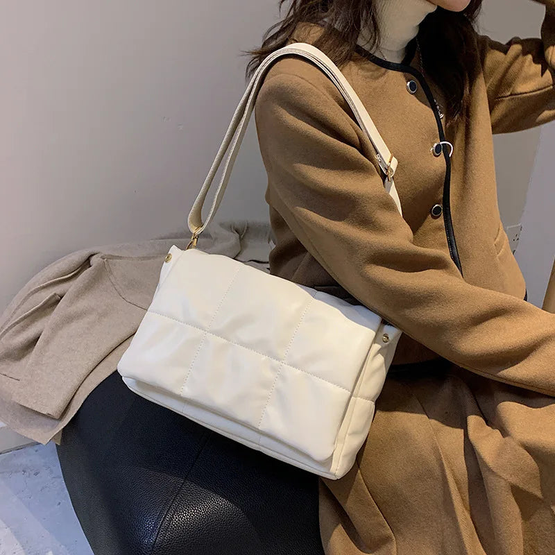 Vintage Shopper Totes Large Capacity PU Leather Handbag Women