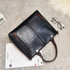 Vintage Leather Totes Bag Women Handbag Winter Bolsa