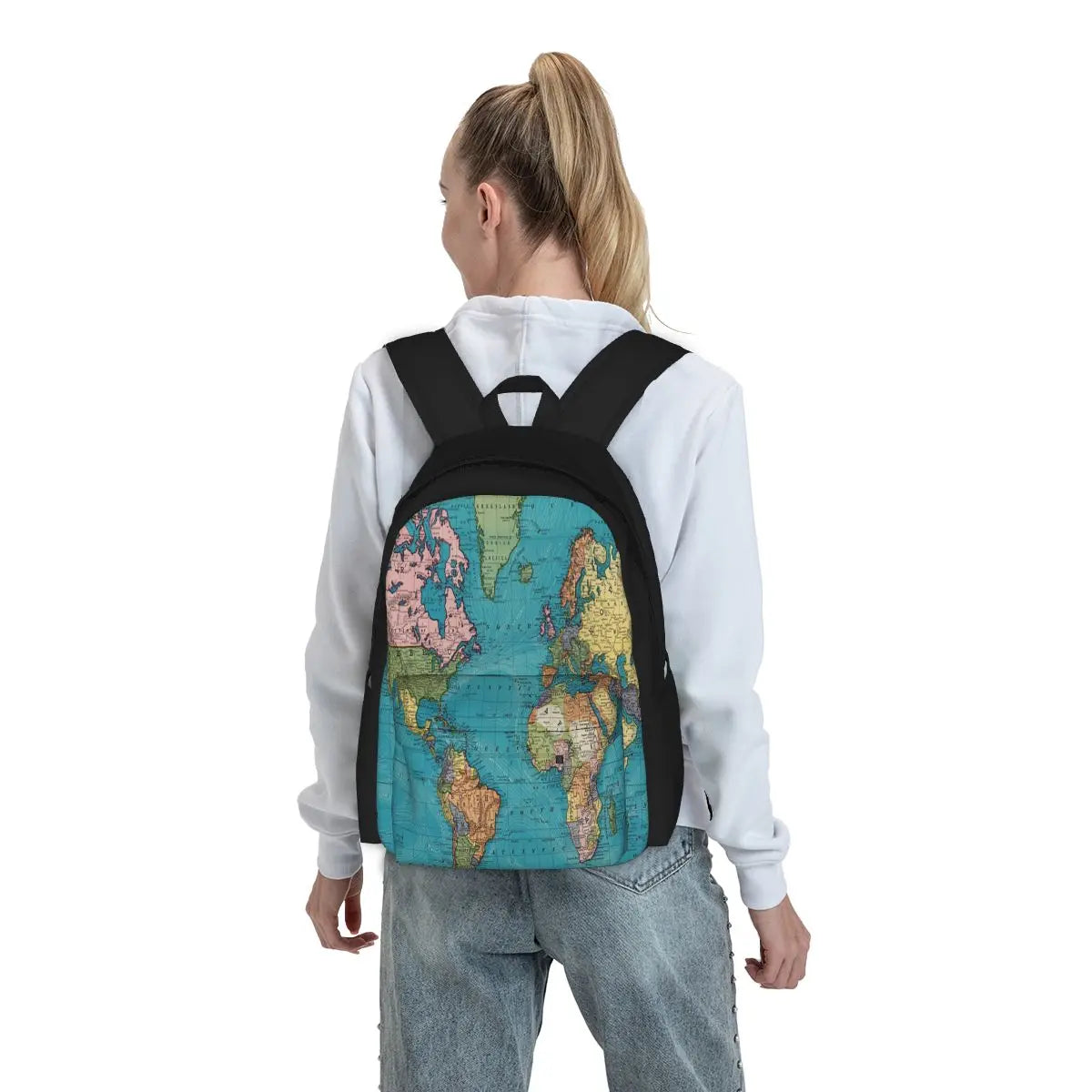 Vintage Map Of The World 1897 1 Backpacks Men's Backpacks Bags For Women