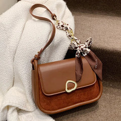 Vintage Matte Leather Underarm Crossbody Shoulder Bags for Women