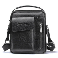 Vintage Men Crossbody Bag Small Casual PU Leather Handbag