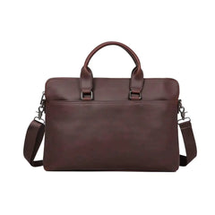 Vintage Men's Briefcase Laptop Handbag Business Tote Waterproof Leather Bag