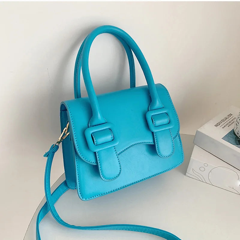Vintage Mini Flap Bag Women's Green Shoulder Tote Handbag Purse