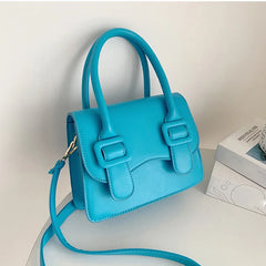 Vintage Mini Flap Bag Women's Green Shoulder Tote Handbag Purse