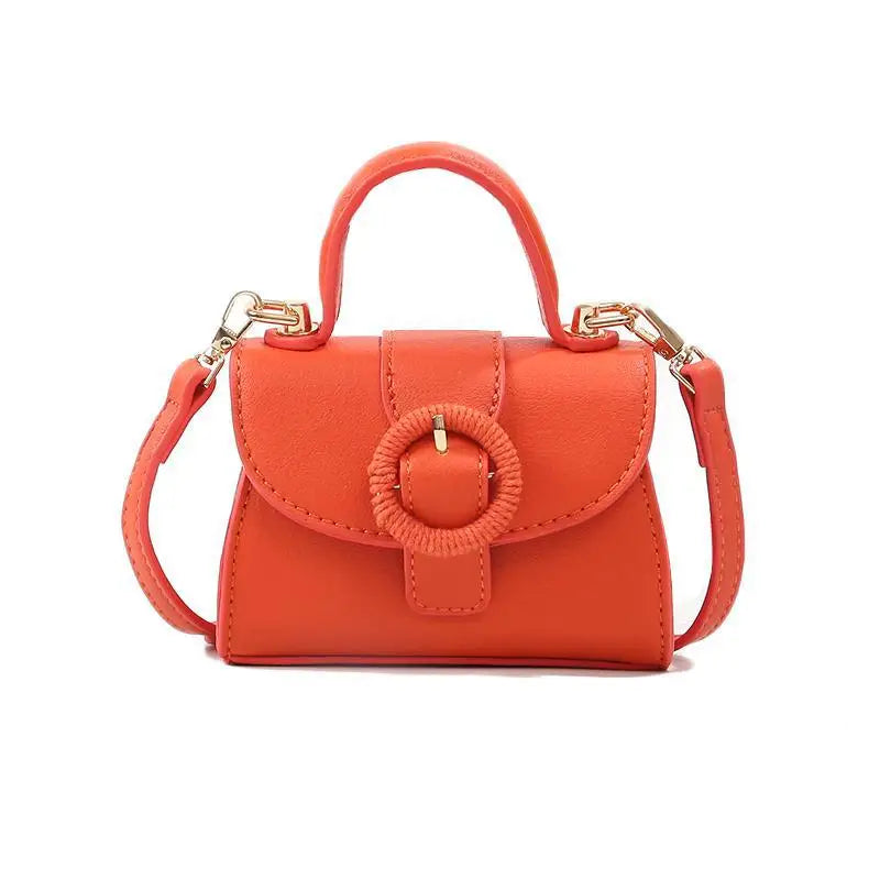 Vintage Mini Square Bag PU Leather Women's Handbag