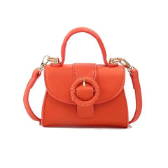 Vintage Mini Square Bag PU Leather Women's Handbag