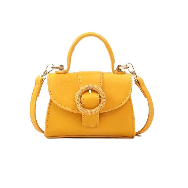 Vintage Mini Square Bag PU Leather Women's Handbag