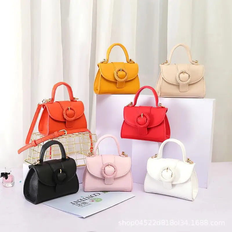 Vintage Mini Square Bag PU Leather Women's Handbag