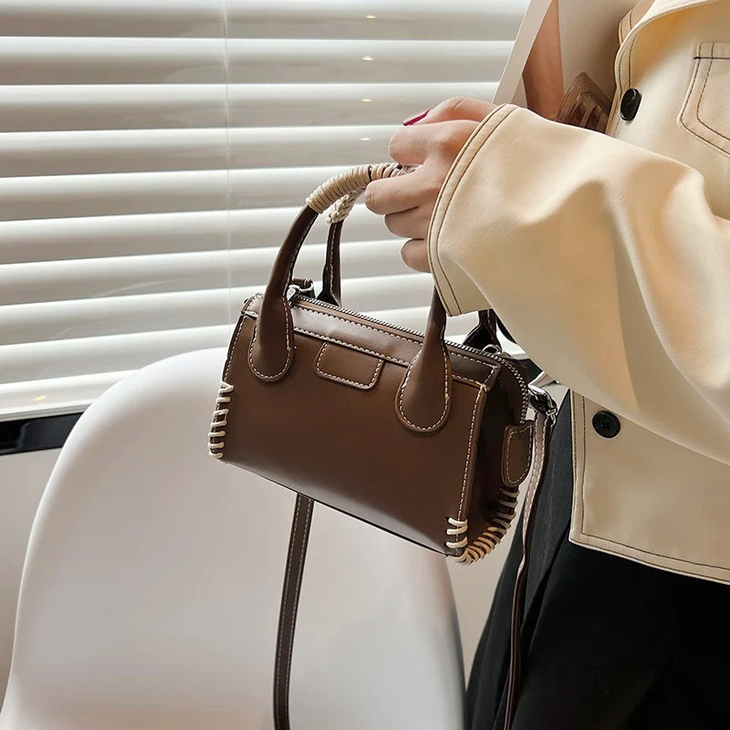 Vintage Mini Crossbody Bags for Women PU Leather Handbag