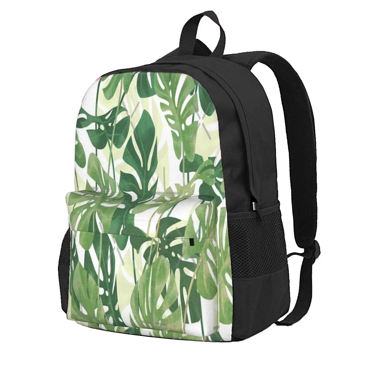 Vintage Monstera Leaves Backpacks Men Women Recycled Backpack