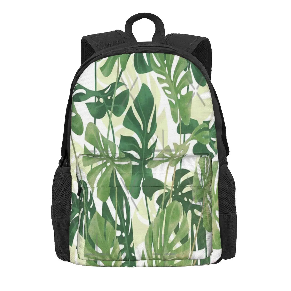 Vintage Monstera Leaves Backpacks Men Women Recycled Backpack