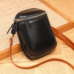 Vintage Oil Wax Leather Women's Crossbody Bag