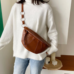 Vintage PU Leather Crossbody Bags Women Small Shoulder Bag