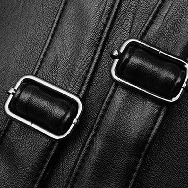 Vintage PU Leather Travel Backpack for Women