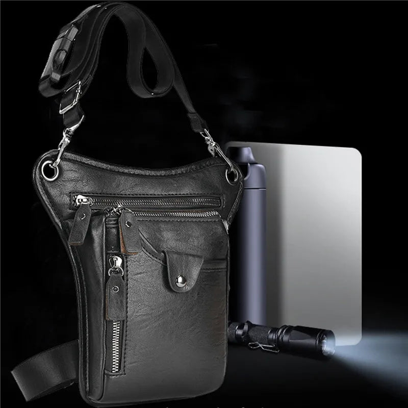 Vintage PU Leather Waist Pack Drop Leg Bag