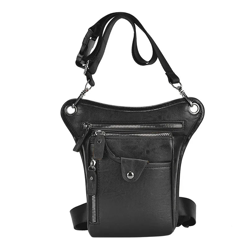 Vintage PU Leather Drop Leg Bag for Men Women