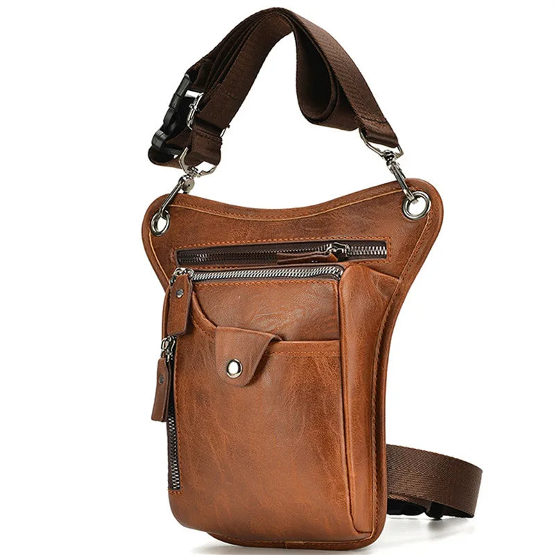 Vintage PU Leather Waist Pack Drop Leg Bag