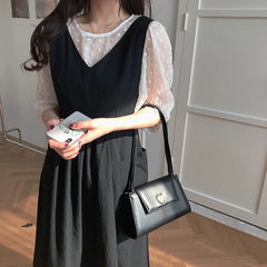 Vintage PU Leather Women Underarm Bag Ladies Flap Shoulder Messenger Bag