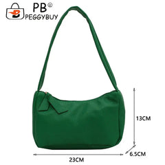 Vintage PU Leather Women's Shoulder Underarm Bag Solid Small Square Purse