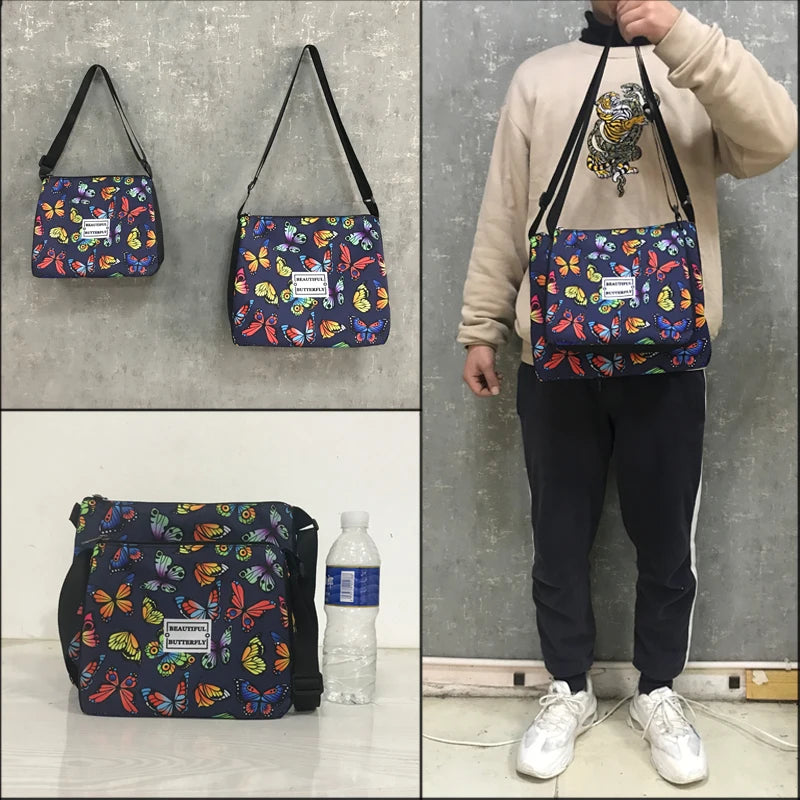 Vintage Water Lily Print Shoulder Bag Monet Women Handbag