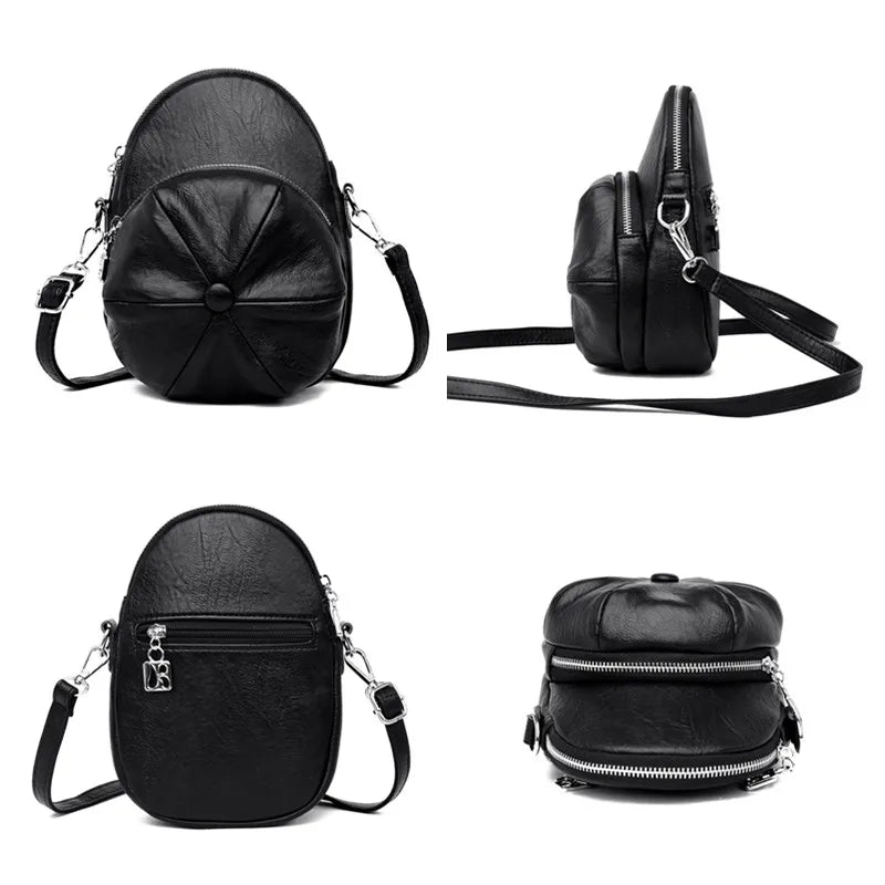 Vintage Shoulder Messenger Bags for Women Soft Leather Ladies Handbags
