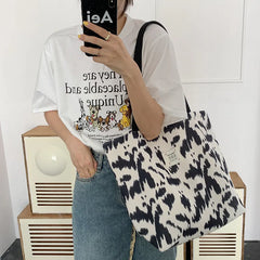 Vintage Large Capacity Handbag Canvas Shoulder Bag for Women