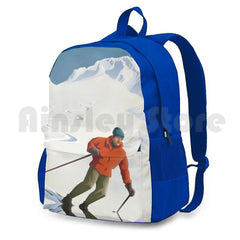 Vintage Ski Mount Hood Travel Poster Outdoor Hiking Backpack