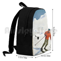 Vintage Ski Mount Hood Travel Poster Outdoor Hiking Backpack