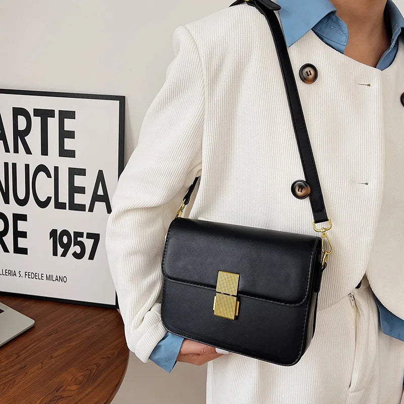Vintage Small Flap Crossbody Bag for Women Classic Shoulder Handbag Purse