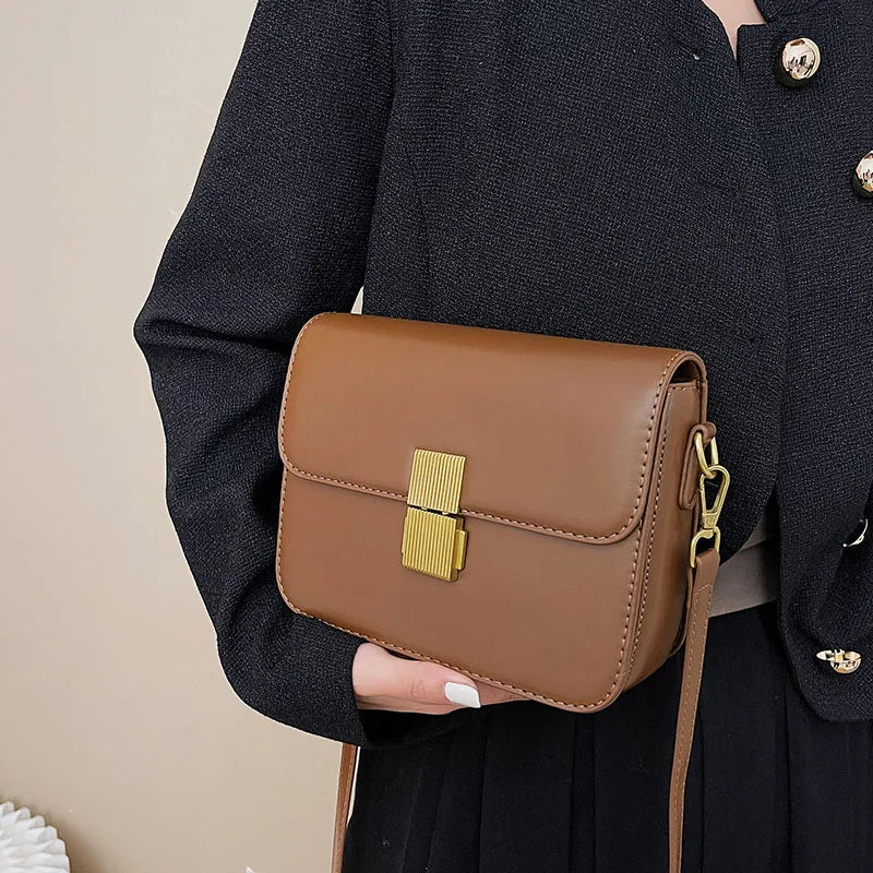 Vintage Small Flap Crossbody Bag for Women Classic Shoulder Handbag Purse