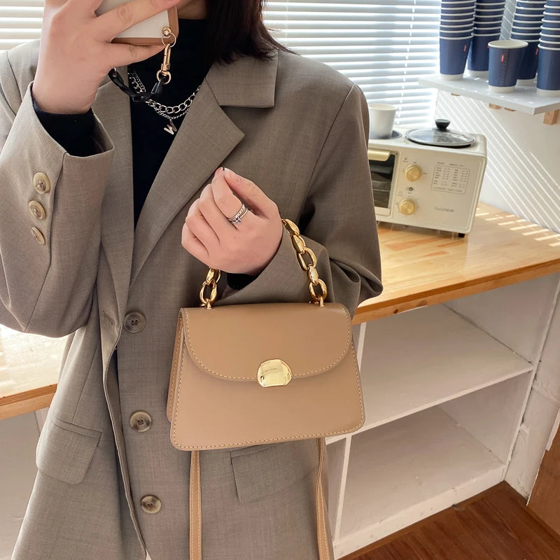 Vintage Small Messenger Bag Chain Tote Purses for Women