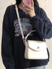 Small Square Messenger Bag for Women Ladies Top-handle Crossbody Bag