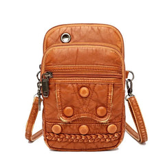 Vintage Soft Leather Crossbody Bags Small Size Shoulder Wallet Bags Women