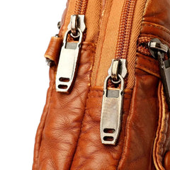 Vintage Soft Leather Crossbody Bags Small Size Shoulder Wallet Bags Women