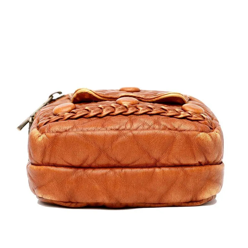 Vintage Soft Leather Crossbody Bags Small Size Shoulder Wallet Bags Women