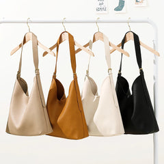 Vintage PU Leather Tote Bags Women Large Capacity Shoulder Handbags