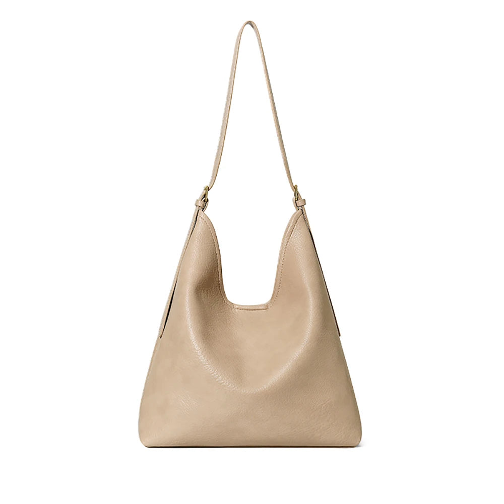 Vintage PU Leather Tote Bags Women Large Capacity Shoulder Handbags