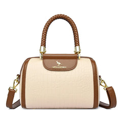 Vintage Stone Pattern Leather Shoulder Crossbody Bags Women