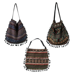 Bohemian Fringe Shoulder Bag Women Messenger Satchel Handbag Purse