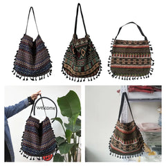 Bohemian Fringe Shoulder Bag Women Messenger Satchel Handbag Purse