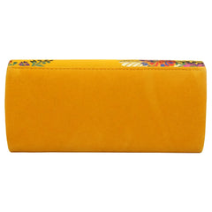 Vintage Suede Clutch Bag Wedding Embroidered Flower Shoulder Bag