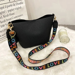 Vintage Summer Bucket Bag Women Shoulder Crossbody Purse