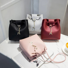 Vintage Tassel Crossbody Bucket Bag Female Shoulder Handbag