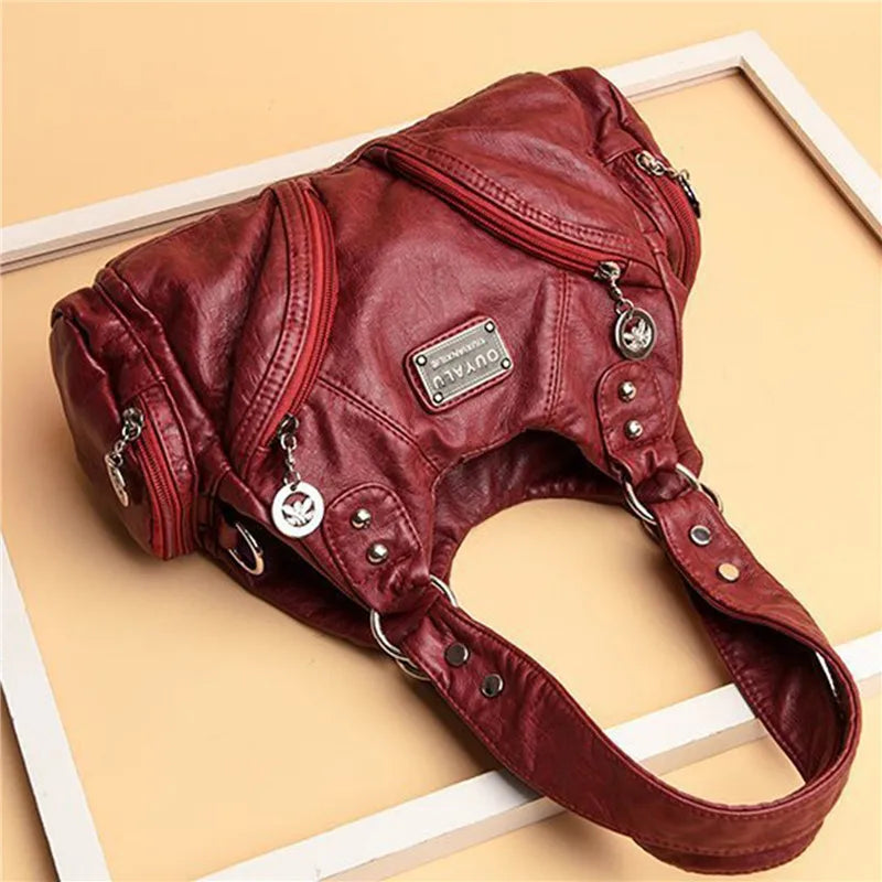 Vintage Women Shoulder Bags Top-Handle Crossbody Purses